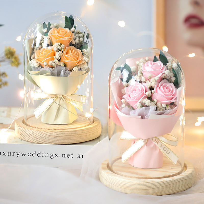 EternalBouquet™ – Christmas Glass Dome Rose