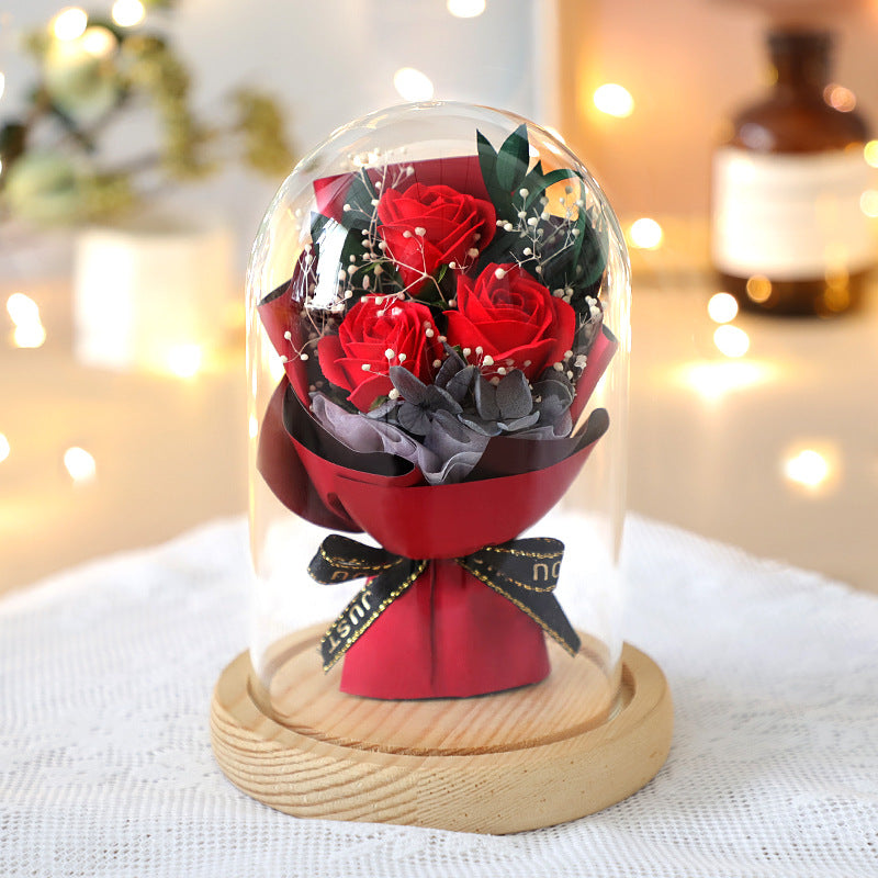 EternalBouquet™ – Christmas Glass Dome Rose