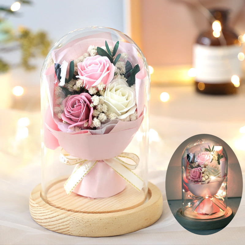 EternalBouquet™ – Christmas Glass Dome Rose
