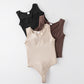 Seamless large-sized wide-shoulder one-piece triangular pants with open buttons for abdominal reduction and powerful postpartum shaping clothing