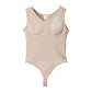 Seamless large-sized wide-shoulder one-piece triangular pants with open buttons for abdominal reduction and powerful postpartum shaping clothing