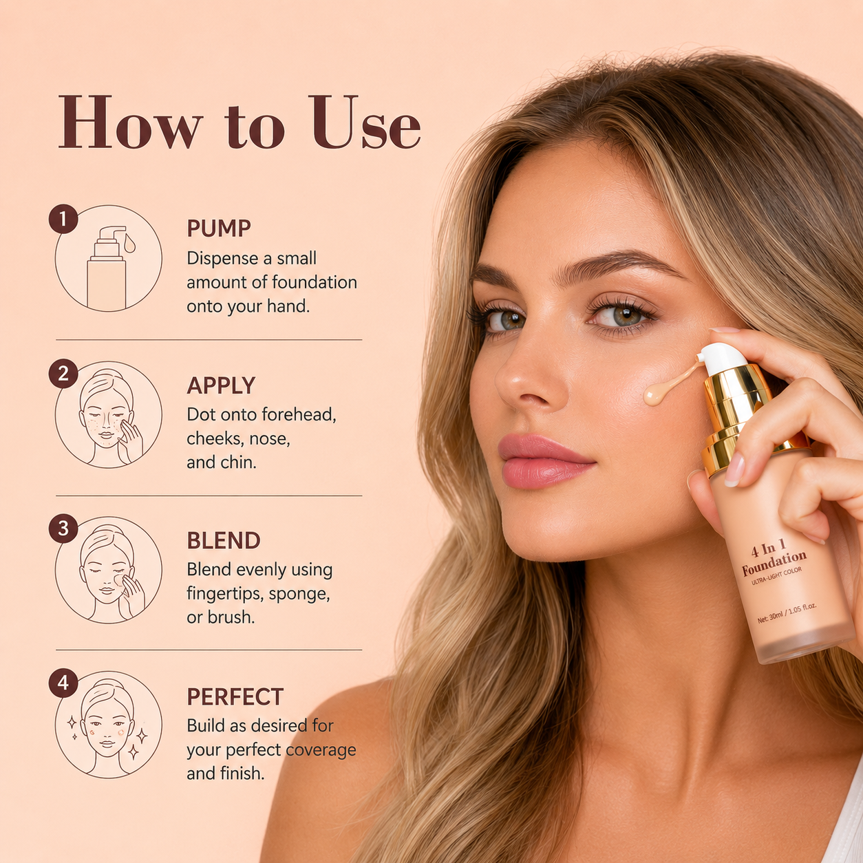 AuraShift™- Premium 4 in 1 Foundation